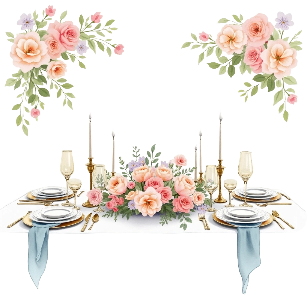 Romantic Dinner Table Setting